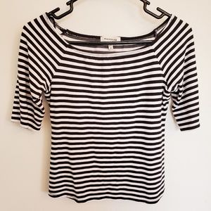 Black striped Monteau top